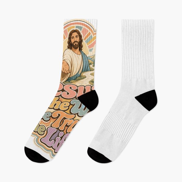 Item preview, Retro Jesus The Way The Truth The Life Christian Faith designed and sold by JMDesignHub.