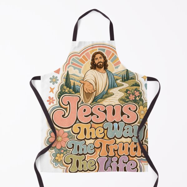 Item preview, Retro Jesus The Way The Truth The Life Christian Faith designed and sold by JMDesignHub.