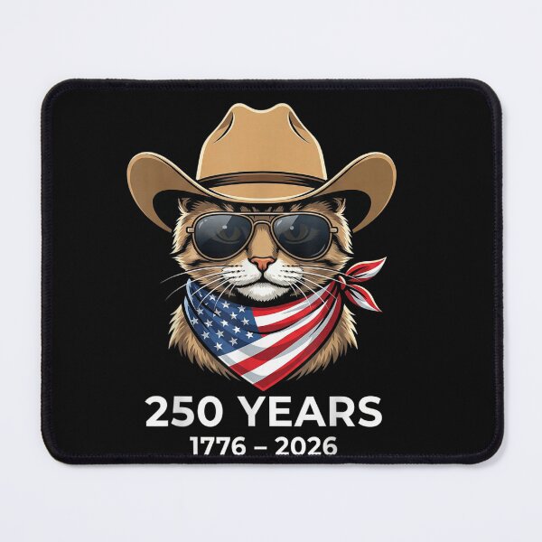Item preview, 250 Years 1776 – 2026 American Patriot Cat Western Anniversary designed and sold by GrumpySableye.