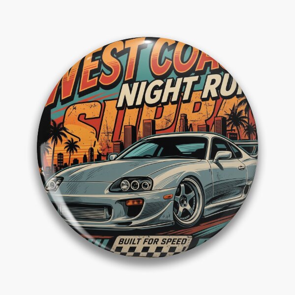 Item preview, Retro JDM Sports Car West Coast Night Runner designed and sold by Vermanartist.