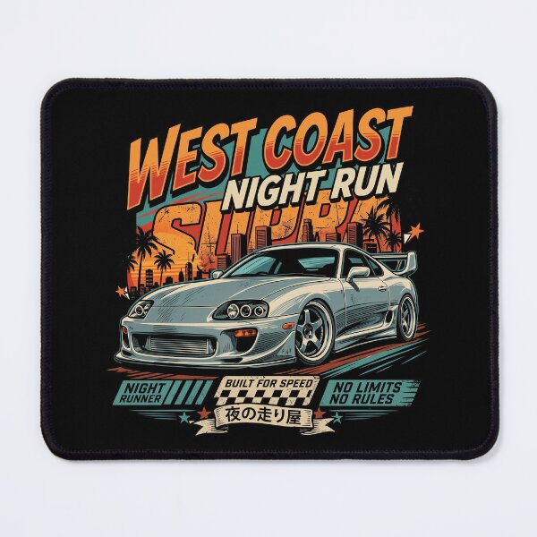 Item preview, Retro JDM Sports Car West Coast Night Runner designed and sold by Vermanartist.