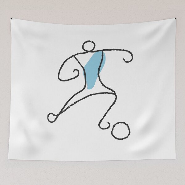 Item preview, Minimalist Football Player World Cup Print designed and sold by missbobbit.