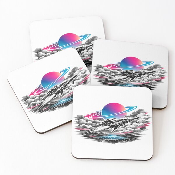 Item preview, Synthwave Sumi-e Starship designed and sold by KungPowUnicorn.