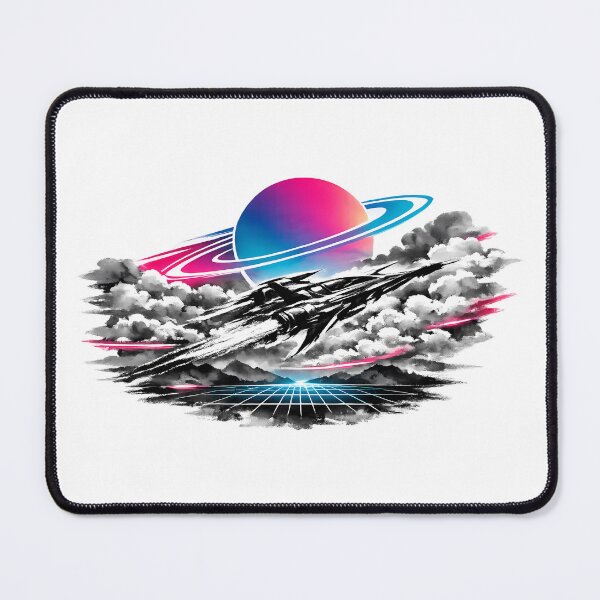 Item preview, Synthwave Sumi-e Starship designed and sold by KungPowUnicorn.