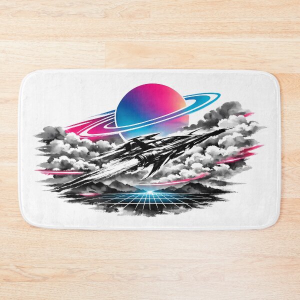 Item preview, Synthwave Sumi-e Starship designed and sold by KungPowUnicorn.