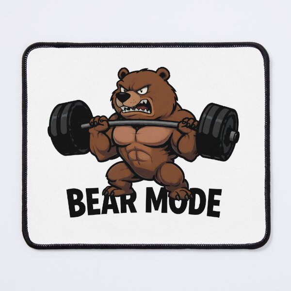 Item preview, Bear Mode Funny Weightlifting Gym Workout designed and sold by Nuvoro Gifts.