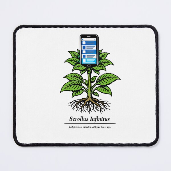 Item preview, Scrollus Infinitus Funny Social Media Plant Surreal Botanical Print Gift designed and sold by Print Loft.