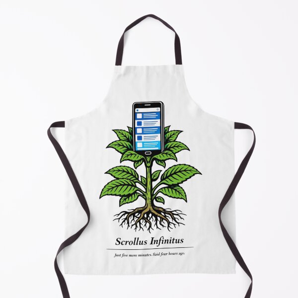 Item preview, Scrollus Infinitus Funny Social Media Plant Surreal Botanical Print Gift designed and sold by Print Loft.
