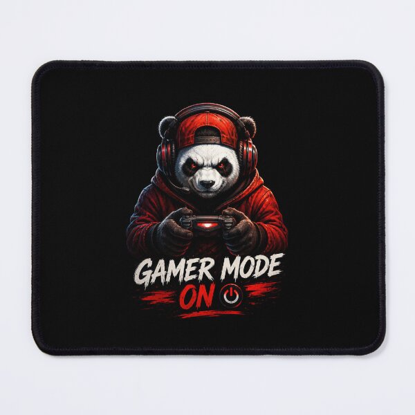 Item preview, Gamer Panda Gaming Mode On Red Hoodie Design designed and sold by Shiv-Shop9494.