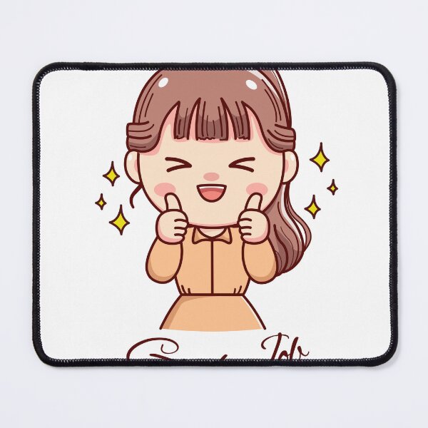 Item preview, Cute Kawaii Chibi Girl Good Job Thumbs Up Sticker designed and sold by UniqueVibesArt.