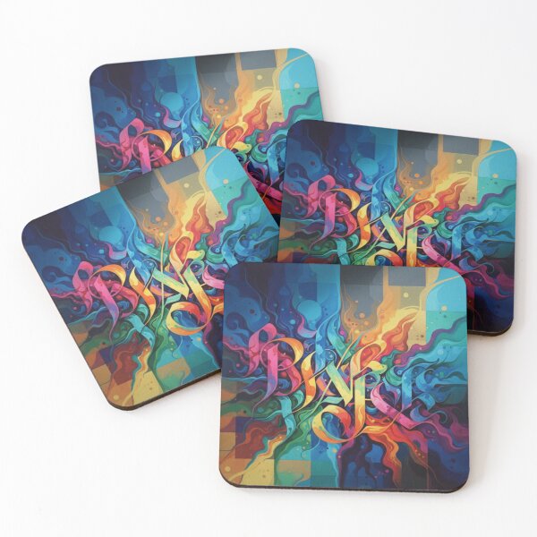 Item preview, Paris Abstract – Colorful Calligraphy Design designed and sold by Dogandesighn.