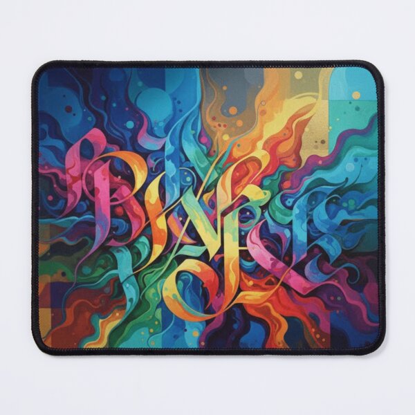 Item preview, Paris Abstract – Colorful Calligraphy Design designed and sold by Dogandesighn.