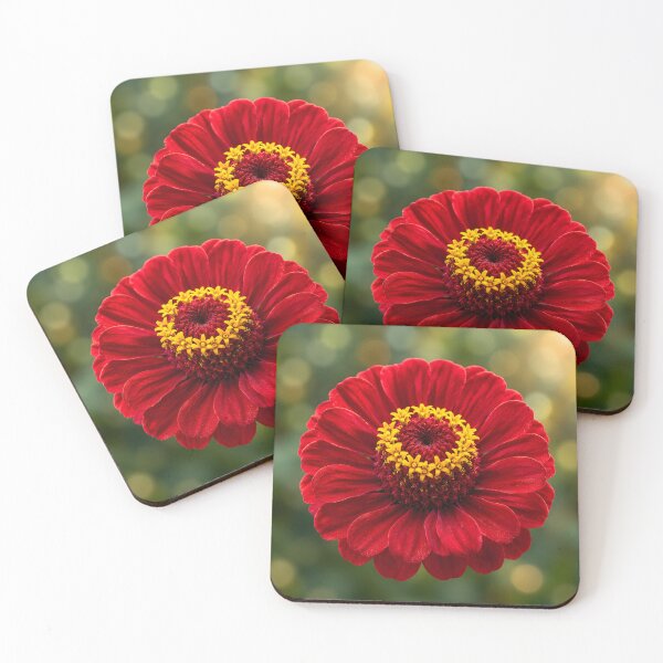 Item preview, Luxury Botanical Serenity – Scarlet Zinnia designed and sold by Violafleurviolett.