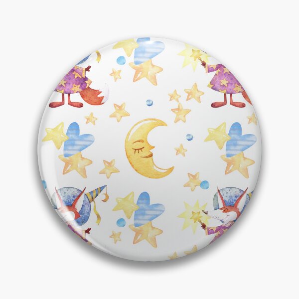 Item preview, Whimsical Wizard Fox Watercolor Pattern designed and sold by SashaZinch.