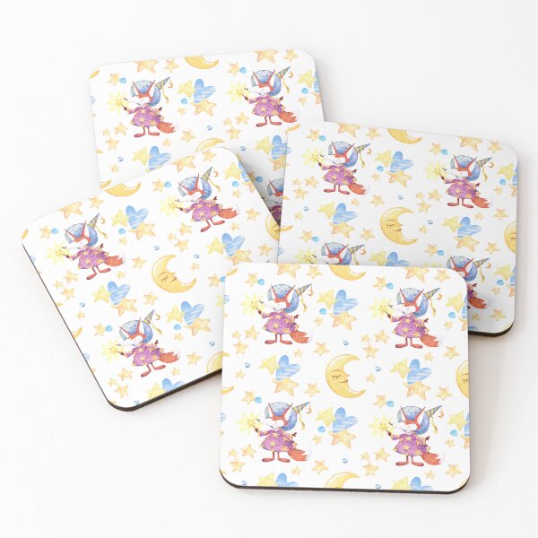Item preview, Whimsical Wizard Fox Watercolor Pattern designed and sold by SashaZinch.