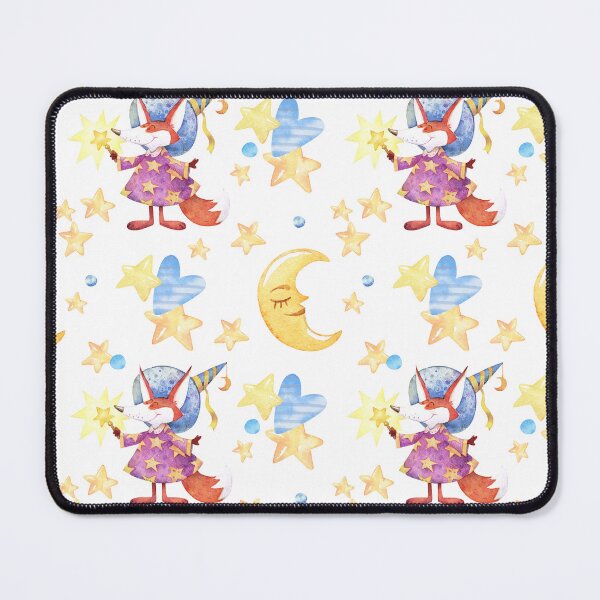 Item preview, Whimsical Wizard Fox Watercolor Pattern designed and sold by SashaZinch.
