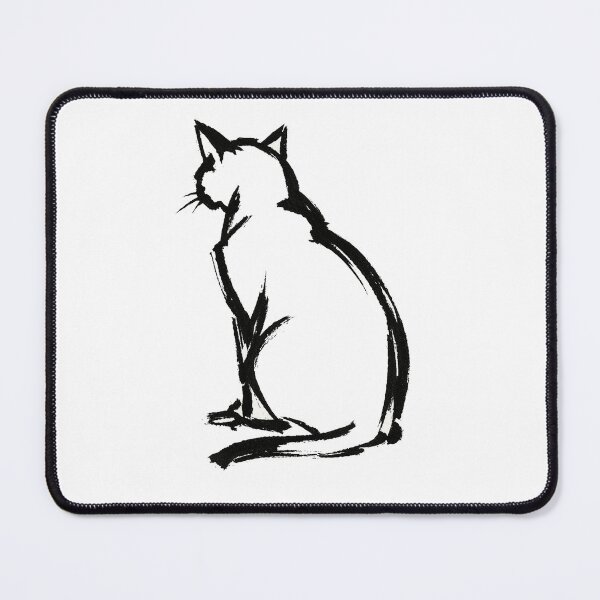 Item preview, Minimalist Cat Back View Sticker Ink Art T-Shirt designed and sold by barbastyle.