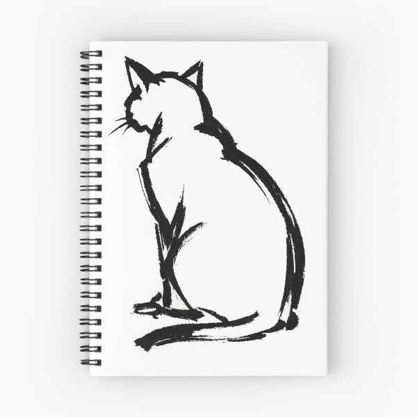 Item preview, Minimalist Cat Back View Sticker Ink Art T-Shirt designed and sold by barbastyle.