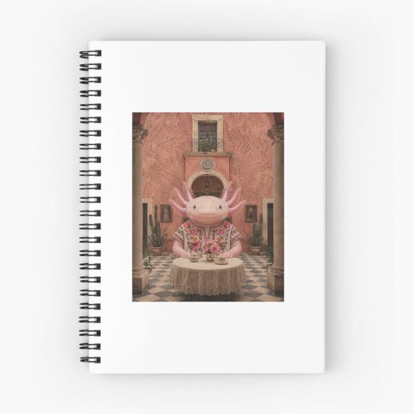 Item preview, Whimsical Axolotl Tea Party Surreal Mexican Art designed and sold by marianka91.