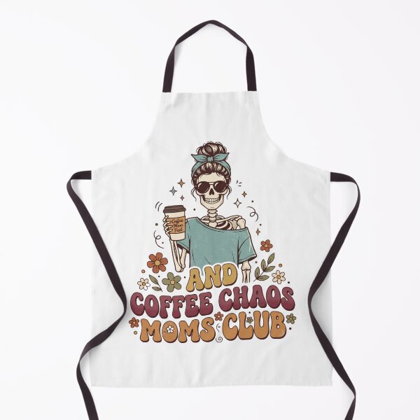 Item preview, Coffee Chaos Moms Club Retro Floral Skeleton Mom Design designed and sold by DariaOltes.
