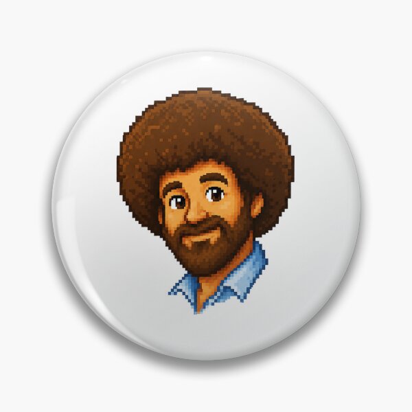 Item preview, Bob Ross Pixel Portrait Fan Art designed and sold by ANiyati.