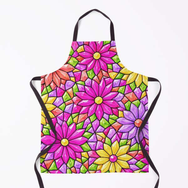 Item preview, Colorful Gem Floral Mosaic Pattern Stained Glass designed and sold by DjFreeq.