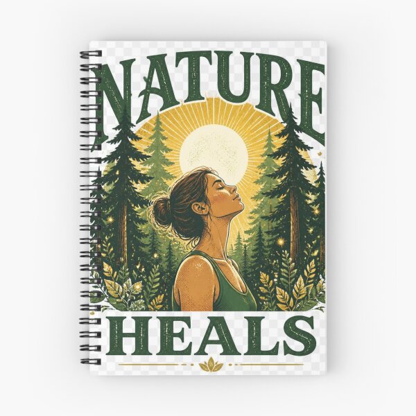 Item preview, Nature Heals | Forest Woman Illustration designed and sold by Trail Echo Prints.