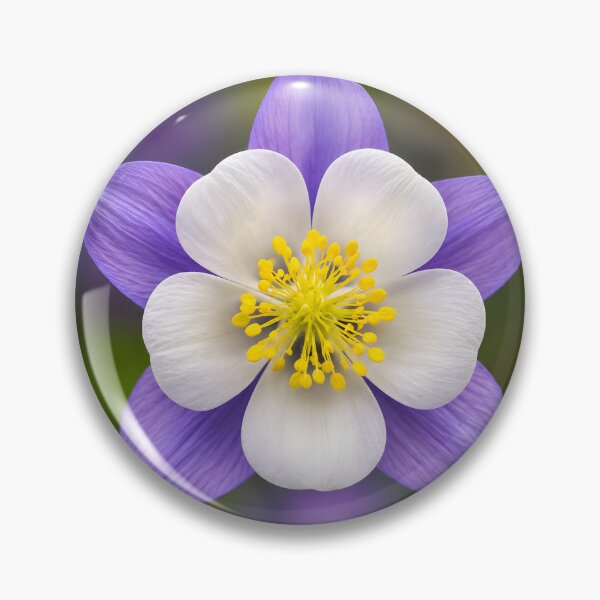 Item preview, Luxury Botanical - Blue Columbine designed and sold by Violafleurviolett.