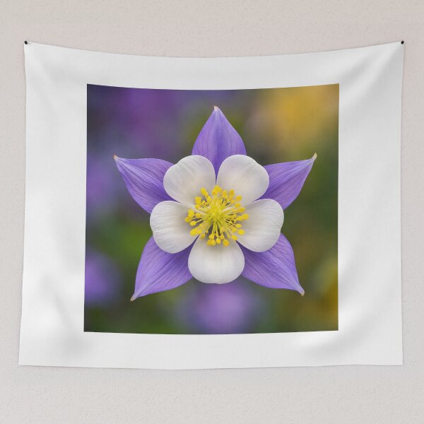 Item preview, Luxury Botanical - Blue Columbine designed and sold by Violafleurviolett.