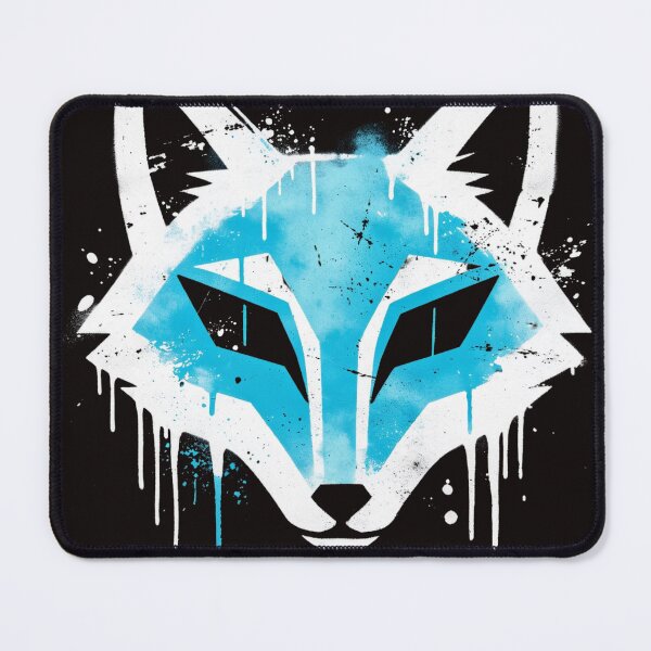 Item preview, Neon Cyan Esports Fox Gaming Mascot designed and sold by MagsMarC.