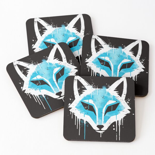 Item preview, Neon Cyan Esports Fox Gaming Mascot designed and sold by MagsMarC.