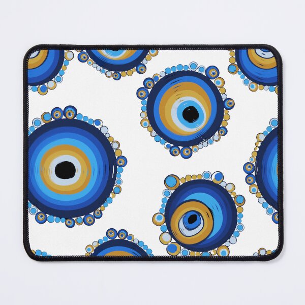 Item preview, Mati Evil Eye White Blues Oranges Golds  designed and sold by Yiorgos Designs.
