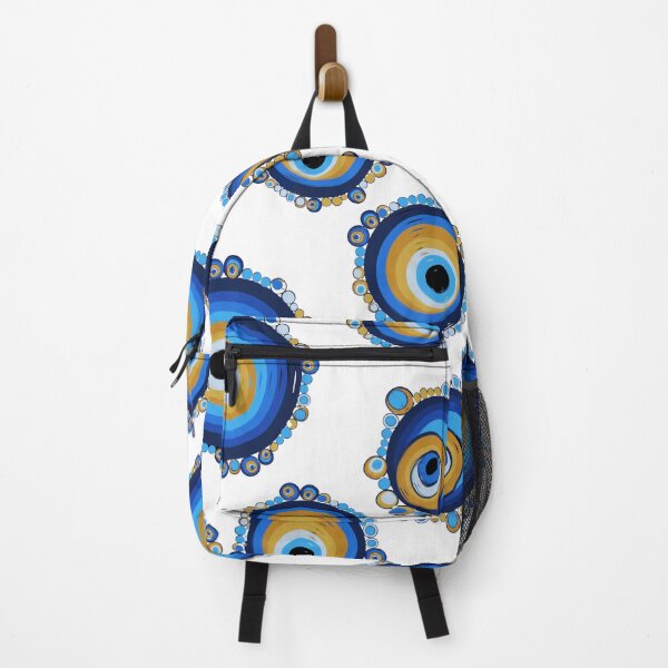 Item preview, Mati Evil Eye White Blues Oranges Golds designed and sold by Yiorgos Designs.