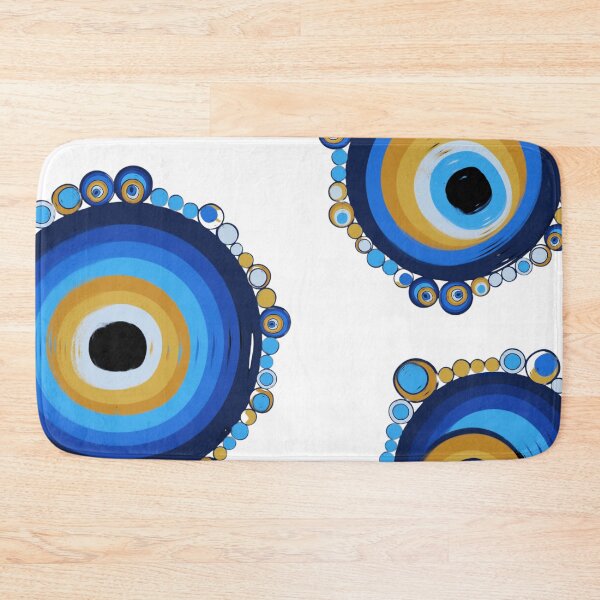 Item preview, Mati Evil Eye White Blues Oranges Golds  designed and sold by Yiorgos Designs.