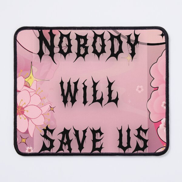 Item preview, Nobody Will Save US soft pastel gradients sharp gothic black typography designed and sold by mooncakekaro.