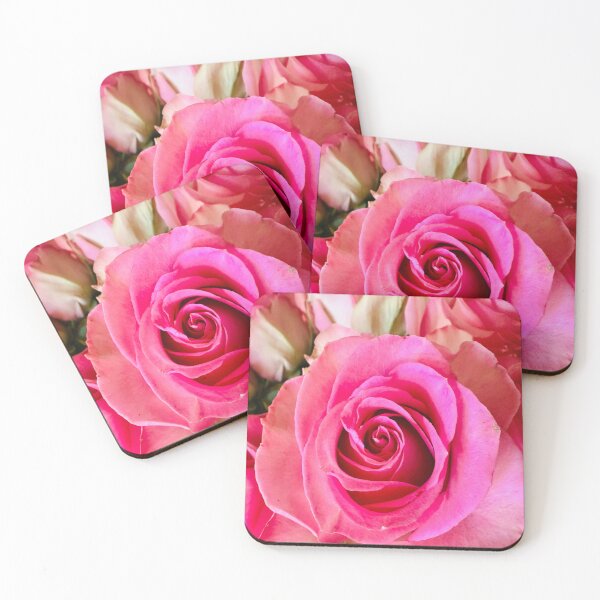 Item preview, Vibrant Pink Rose Bouquet Floral Photography designed and sold by BalkanBloom.