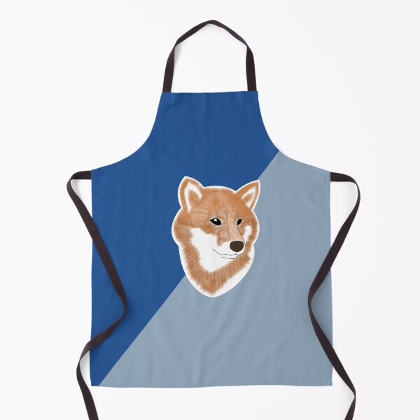 Item preview, Two toned colors (blue, pale blue) with red Shiba Inu designed and sold by ShibaCruise-On.