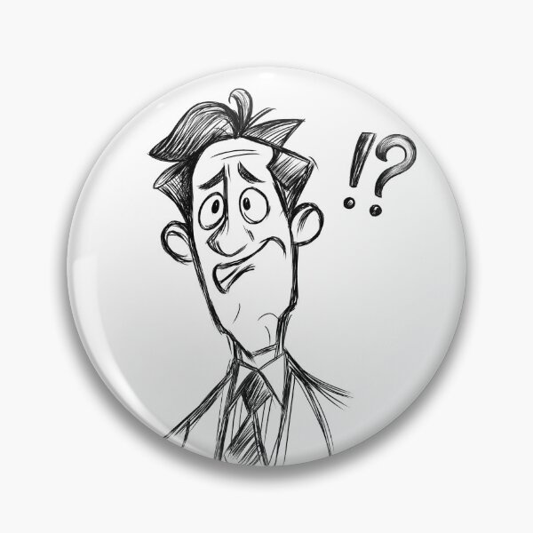 Item preview, Confused  Man Reaction Sketch | Skeptical Office Humor Gift designed and sold by FMproject.