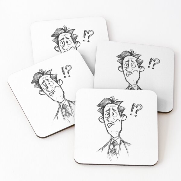 Item preview, Confused  Man Reaction Sketch | Skeptical Office Humor Gift designed and sold by FMproject.