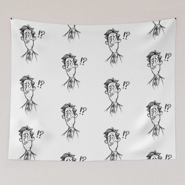 Item preview, Confused  Man Reaction Sketch | Skeptical Office Humor Gift designed and sold by FMproject.