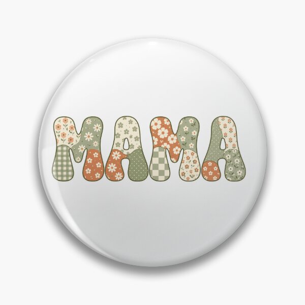 Item preview, Retro Groovy Mama – Earthy Sage Green Floral Patchwork designed and sold by Prints-Things.