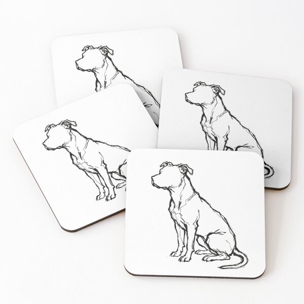 Item preview, Pitbull Ink Sketch Sticker Art T-Shirt Dog Lover Gift designed and sold by barbastyle.