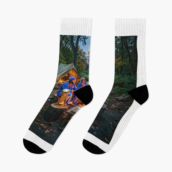 Item preview, Jalen Brunson Campfire With NY Knicks Super Fans designed and sold by Home Decor Art.