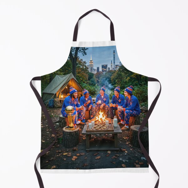 Item preview, Jalen Brunson Campfire With NY Knicks Super Fans designed and sold by Home Decor Art.