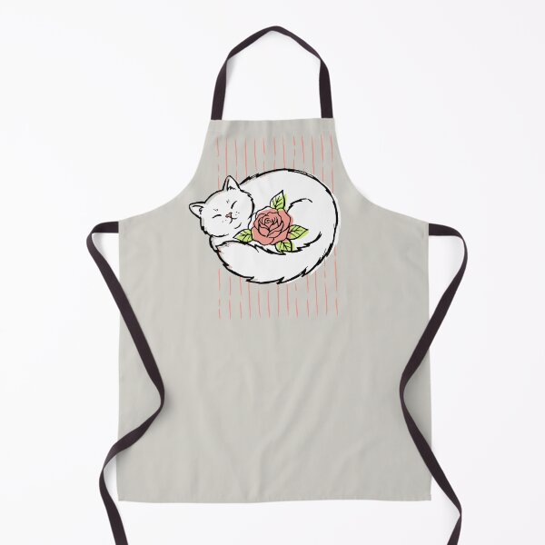 Item preview, Cute Sleeping Cat Cuddling a Rose designed and sold by TackyTime.