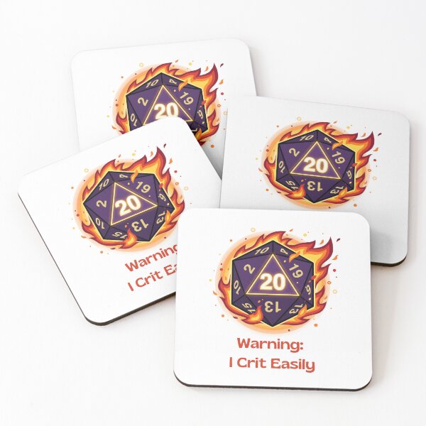 Item preview, Tabletop RPG Warning I Crit Easily D20 Dice designed and sold by SW Shop.
