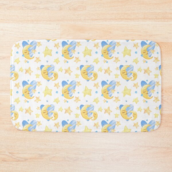 Item preview, Celestial Moon & Stars Watercolor Pattern designed and sold by White Rabbit Design .