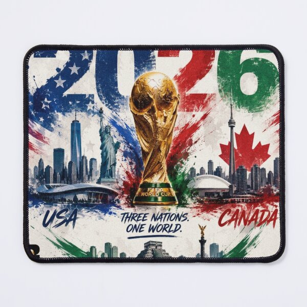 Artikelvorschau, Poster zur Fußball-Weltmeisterschaft 2026 | USA, Kanada, Mexiko | Fußball-Fanartikel | Internationale Fußball-Wanddekoration entworfen und verkauft von Hadebest-Design.