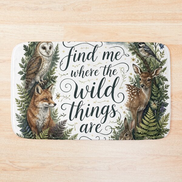 Item preview, Find Me Where The Wild Things Are Forest Animals Moonlight Art designed and sold by Luna-Flow.
