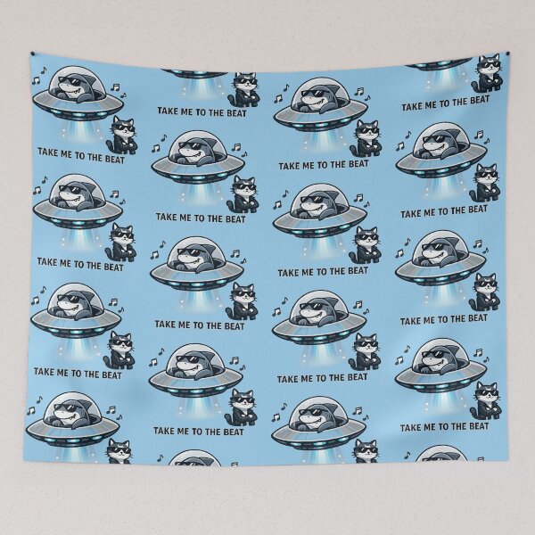 Item preview, Take Me to the Beat – Funny UFO Music Design designed and sold by Dogandesighn.